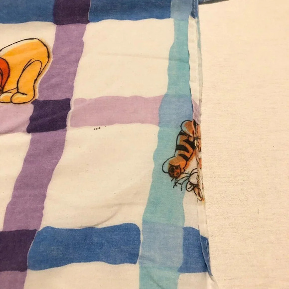 Vtg Disney Winnie  the Pooh Twin Size Flat Sheet 92x61 Tigger - Picture 9 of 16